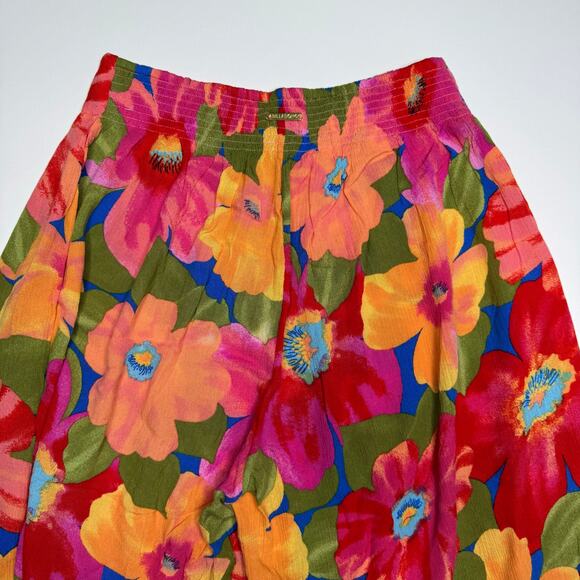 Billbong | Pink Floral Split Spirit Wide Let Trousers - Picture 8 of 9